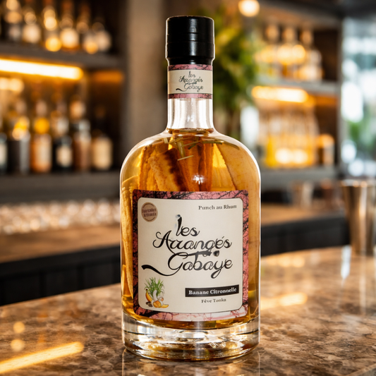Rhum arrangé Banane Citronnelle Tonka (30% alc. vol)